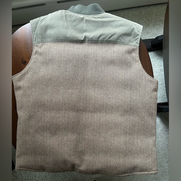 Really cool vintage Woolrich Brown Tweed Down Hunting Vest L - Picture 2 of 7